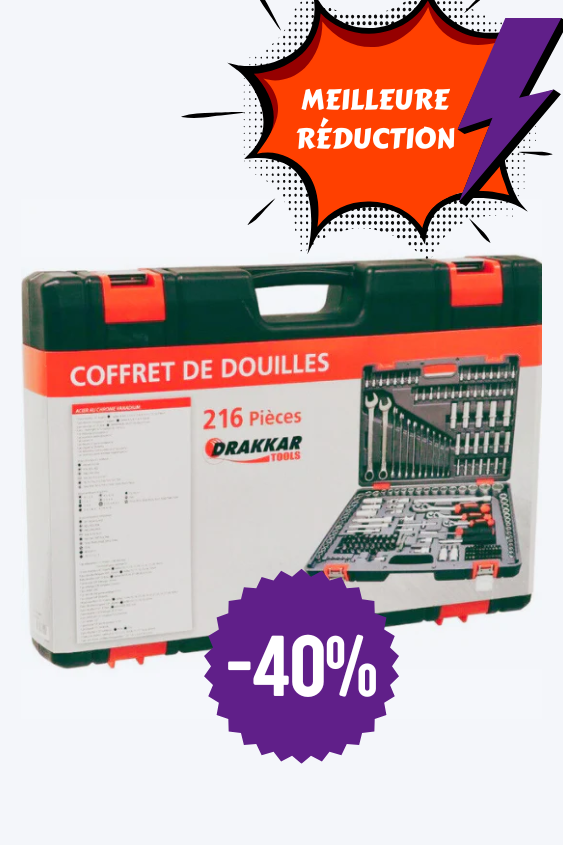 Coffret de douilles 216 pièces Drakkar