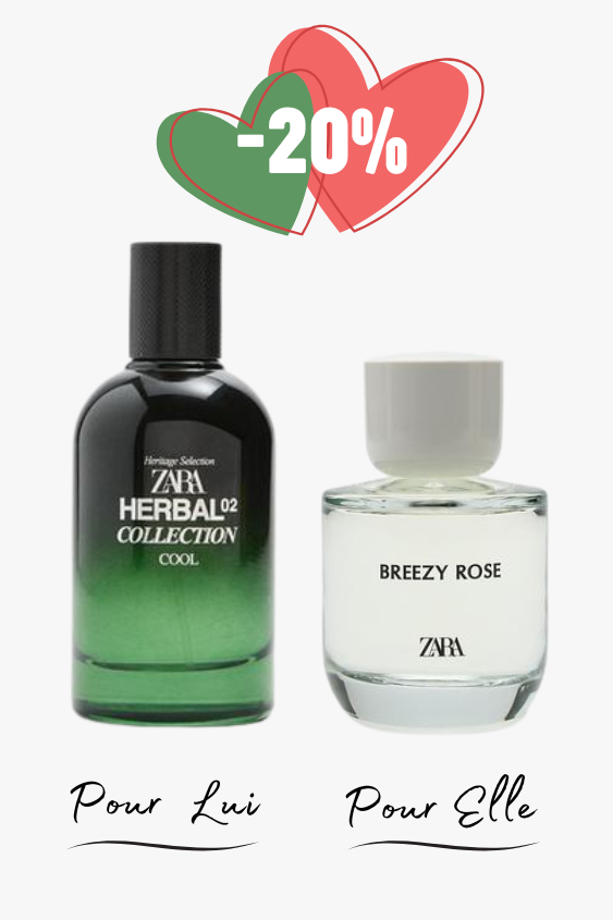 DUO de Parfum Mix ZARA - BREEZY ROSE (90 ML) + HERBAL 02 (100 ML)