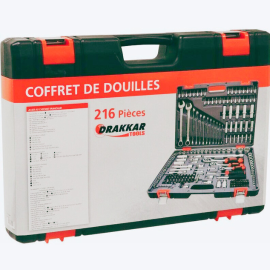Coffret de douilles 216 pièces Drakkar