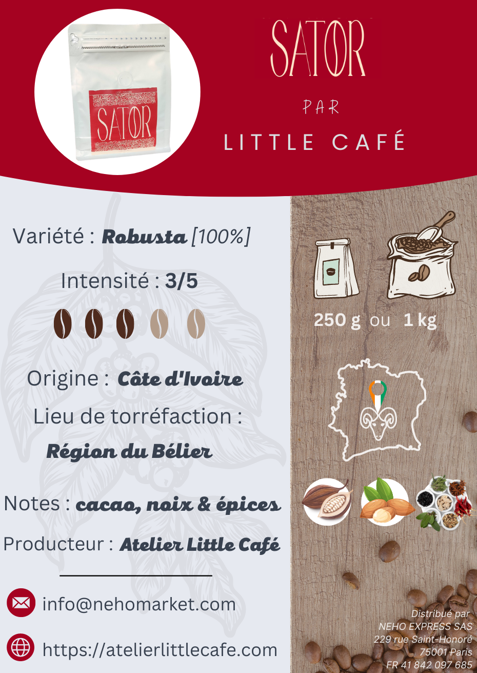 Café moulu SATOR by Little Café - poids net : 250 g