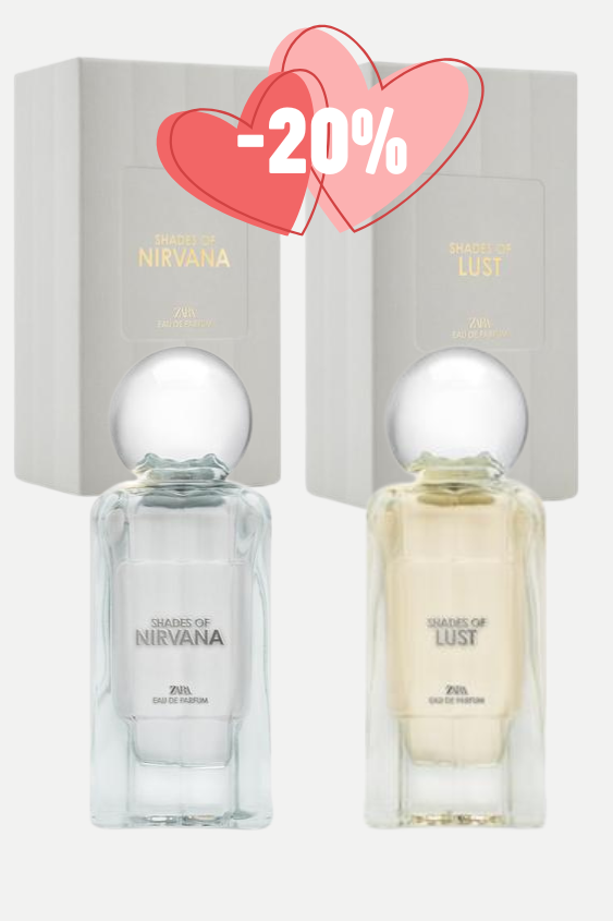 DUO Parfum Femme ZARA - SHADES OF NIRVANA & SHADES OF LUST - 50 ML x 2
