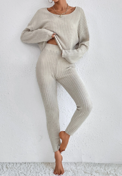 Ensemble Pantalon & Top Côtelé