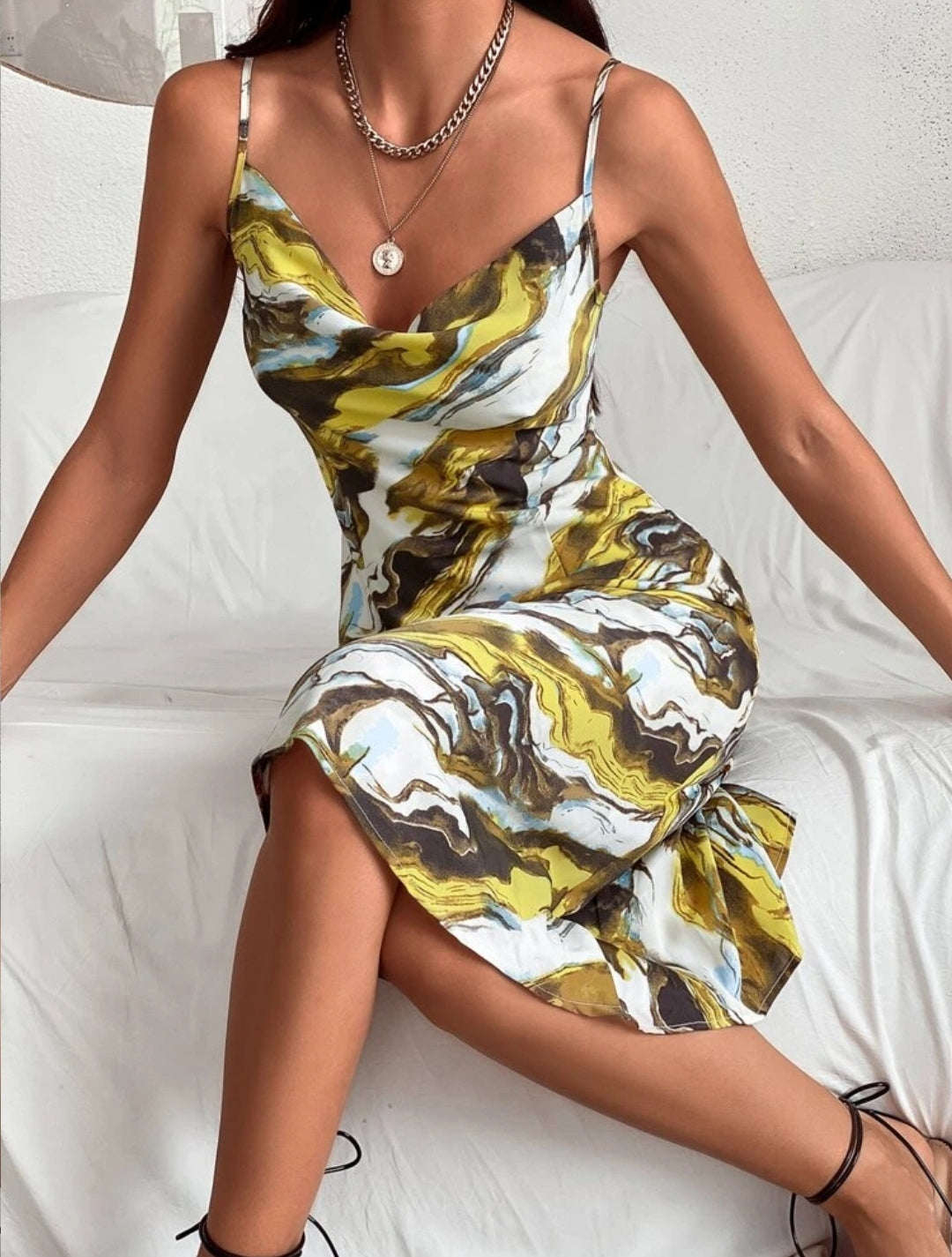 Robe imprimé à fines brides