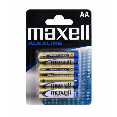 Piles AA LR6 Alcaline 1,5V MAXELL lot de 4 pièces