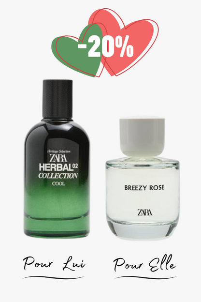 DUO de Parfum Mix ZARA - BREEZY ROSE (90 ML) + HERBAL 02 (100 ML)