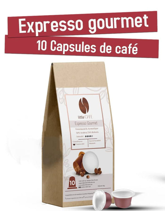 Little Café - Espresso Gourmet - 10 capsules compatibles Nespresso