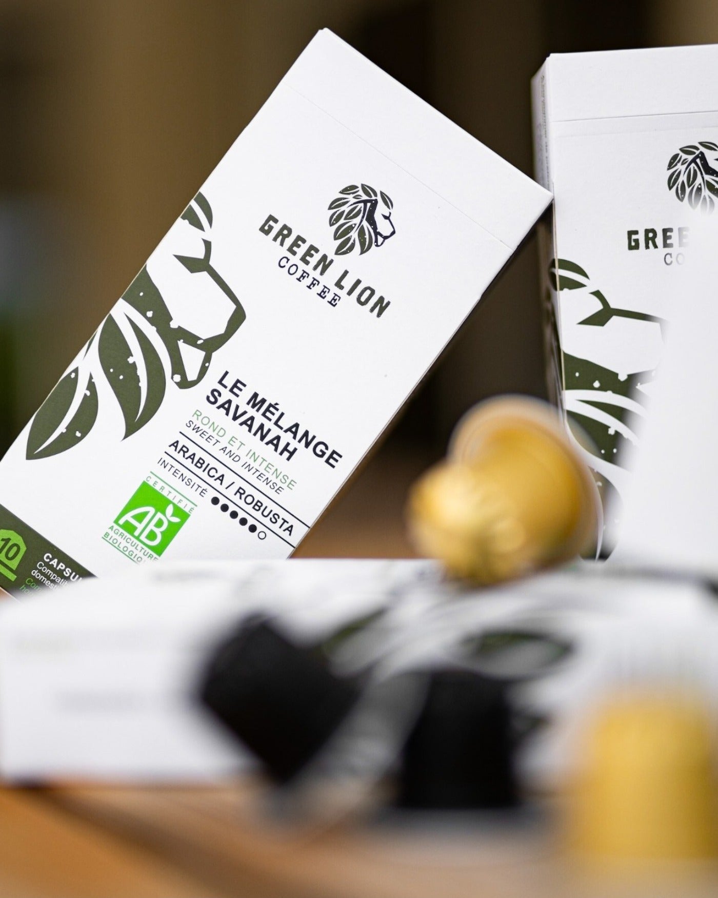 CAFÉS GREEN LION - Le mélange Savanah - 10 capsules compatibles Nespresso