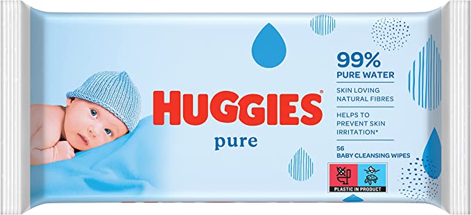 Lingettes bébé Huggies Pack de 3 - - NATURAL CARE - Lingette bébé x 56