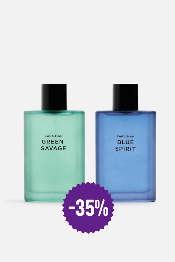 Duo de Parfums homme ZARA - GREEN SAVAGE & BLUE SPIRIT - 90 ML