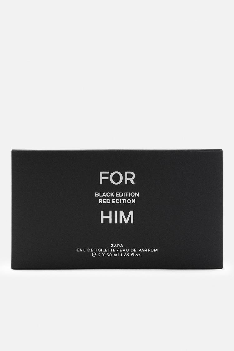 Duo de Parfums homme ZARA - FOR HIM + FOR HIM RED EDITION - 50 ML