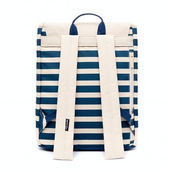 Sac à dos imperméable - Blanc à rayures bleues